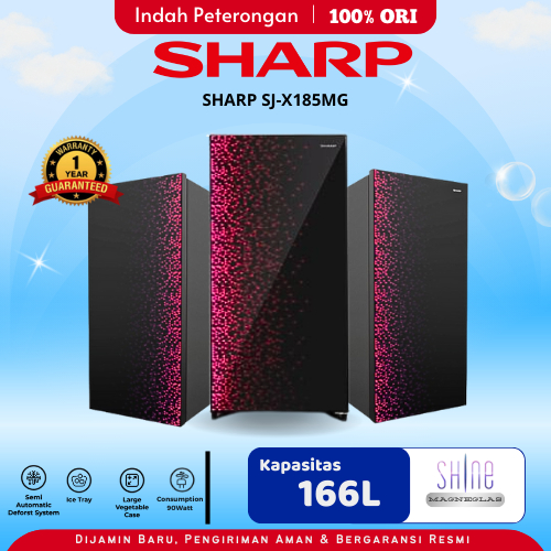LEMARI ES SHARP SJ-X185MG KULKAS  166L/ LEMARI PENDINGIN / KULKAS 1 PINTU / Lemari Es Jombang / Lema