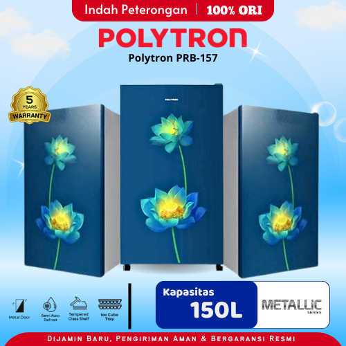 LEMARI ES POLYTRON PRA-157P/LEMARI ES 1 PINTU 150L/LEMARI ES JOMBANG/KULKAS POLYTRON/KULKAS MURAH