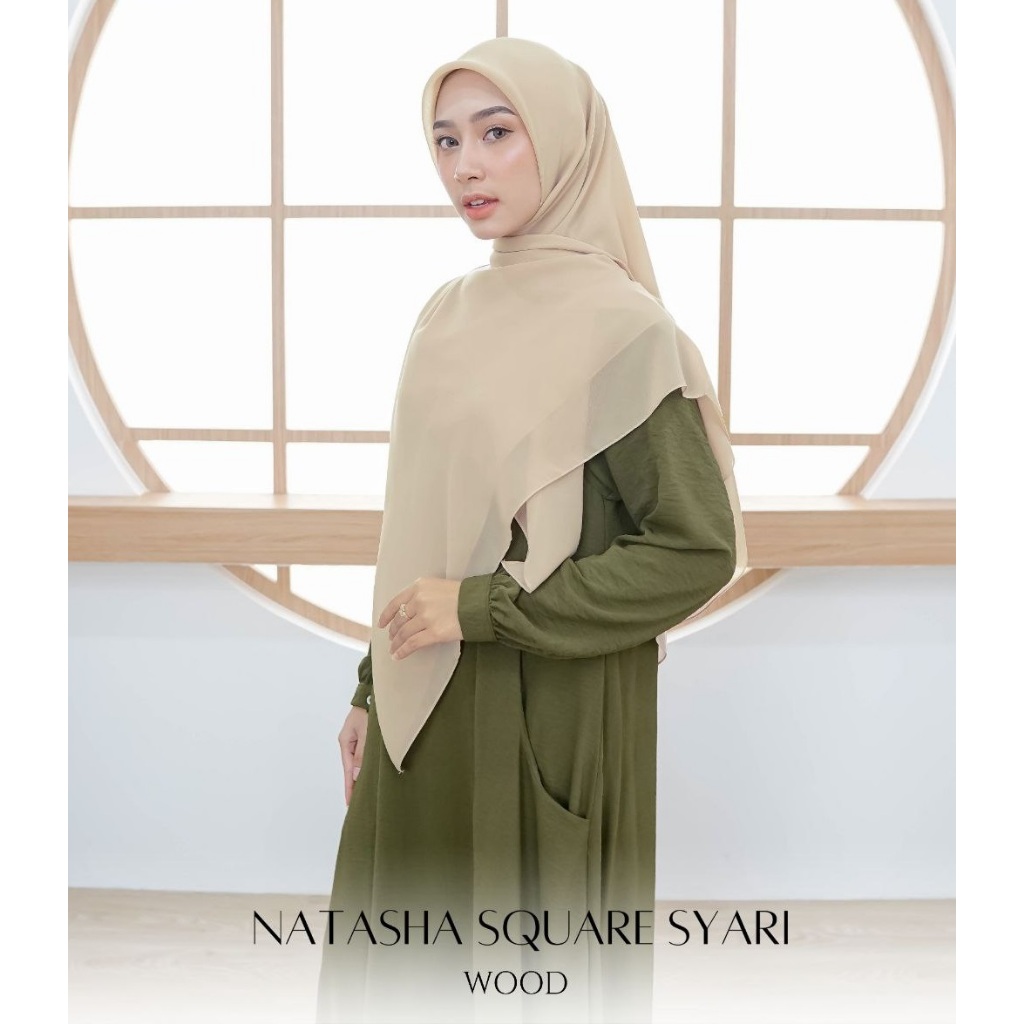 WNJ NATASHA SQUARE SYAR'I I hijab segiempat voal jumbo 140 x 140