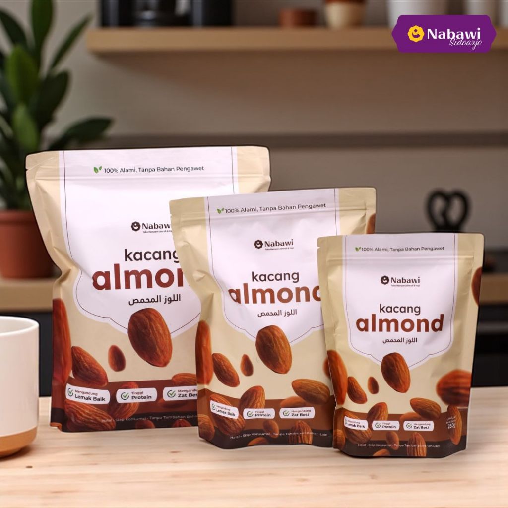 

Kacang Almond Kulit Roasted Almond Oleh Oleh Haji Umroh