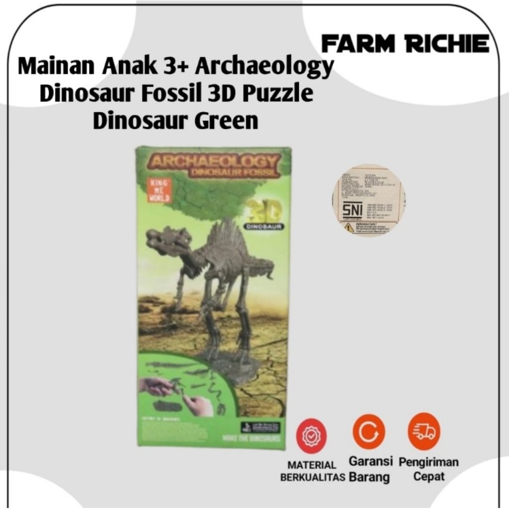 Mainan Anak 3+ Archaeology Dinosaur Fossil 3D Puzzle Dinosaur / Fosil Dinosaurus