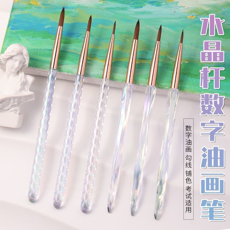 

[BERLIAN & CRYSTAL ] Kuas lukis minyak digital profesional, kuas garis dan kuas cat khusus untuk cat akrilik