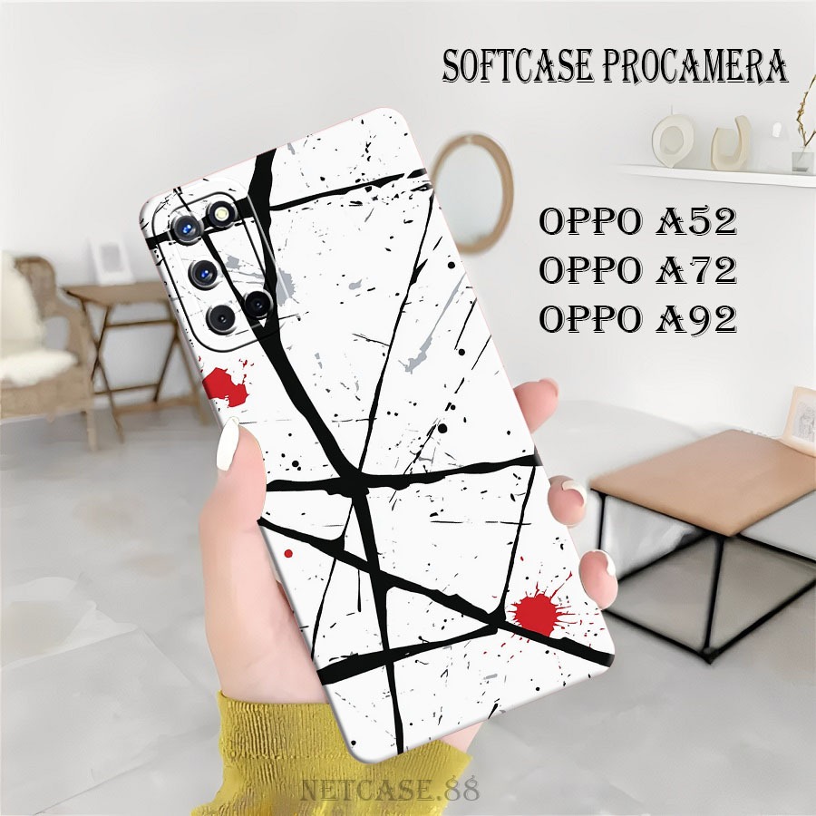 Silikon Hp Oppo a52 - Oppo A72 - Oppo A92 - Cassing Procamera Lentur Fashion Case Silikon Tpu Motif 