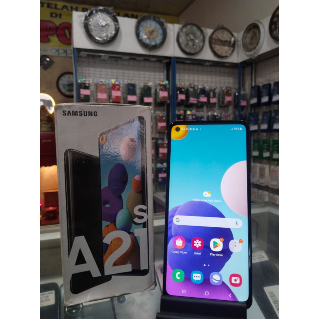 HP SECOND MURAH BERGARANSI SAMSUNG A21S RAM 6/128 KOTAK