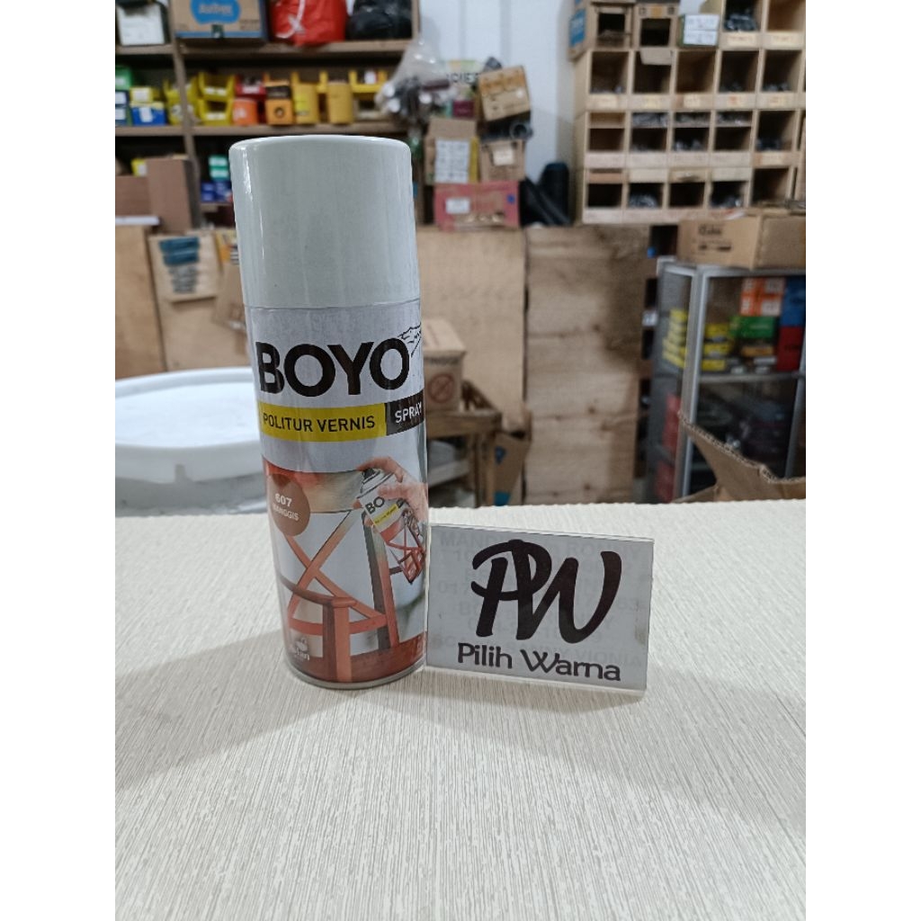 POLITUR BOYO SEMPROT / VERNISH SEMPROT BOYO 400ML MANGGIS