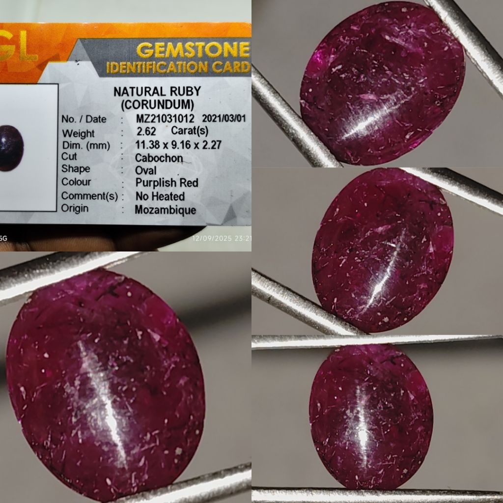 NATURAL STAR RUBY 2.62 CTS HQ
