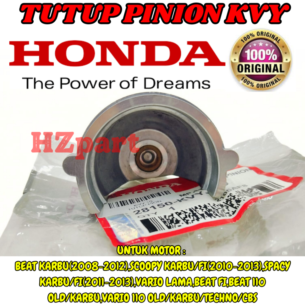 TUTUP PINION GIGI STATER KODE-KVB/KVY ASLI AHM HONDA BEAT/SCOOPY/VARIO KARBU-FI KUALITASJAMINPRESISI