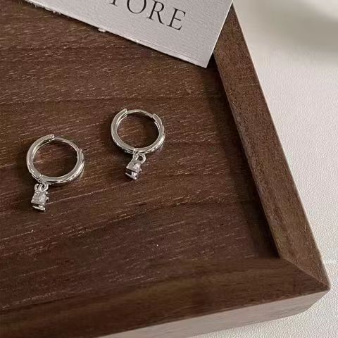 Anting-anting Moissanite Anting-anting Berlian Anting-anting Emas Putih Anting-anting Perak Sterlin