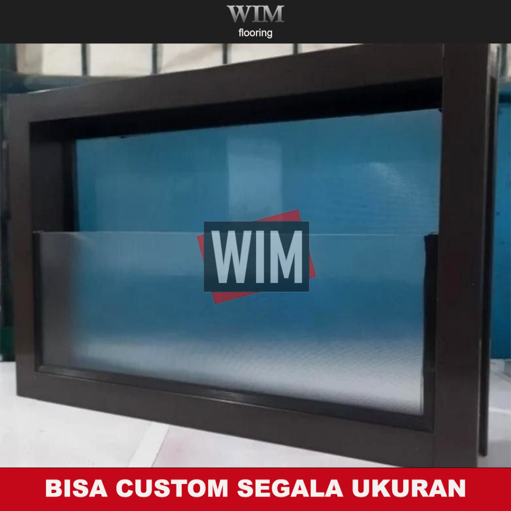 Jendela Alumunium Zig Zag Kamar Mandi Kaca Buram