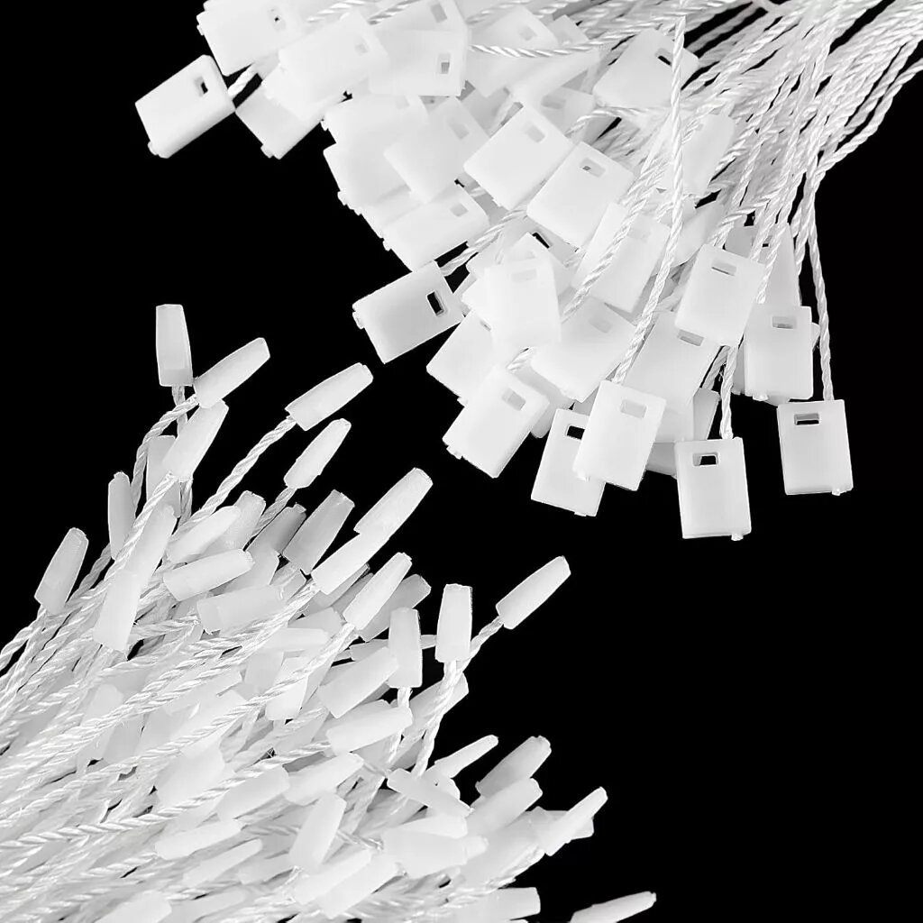 

Qiubee Tali Hang Tag 1000Pcs Nylon Putih Hitam