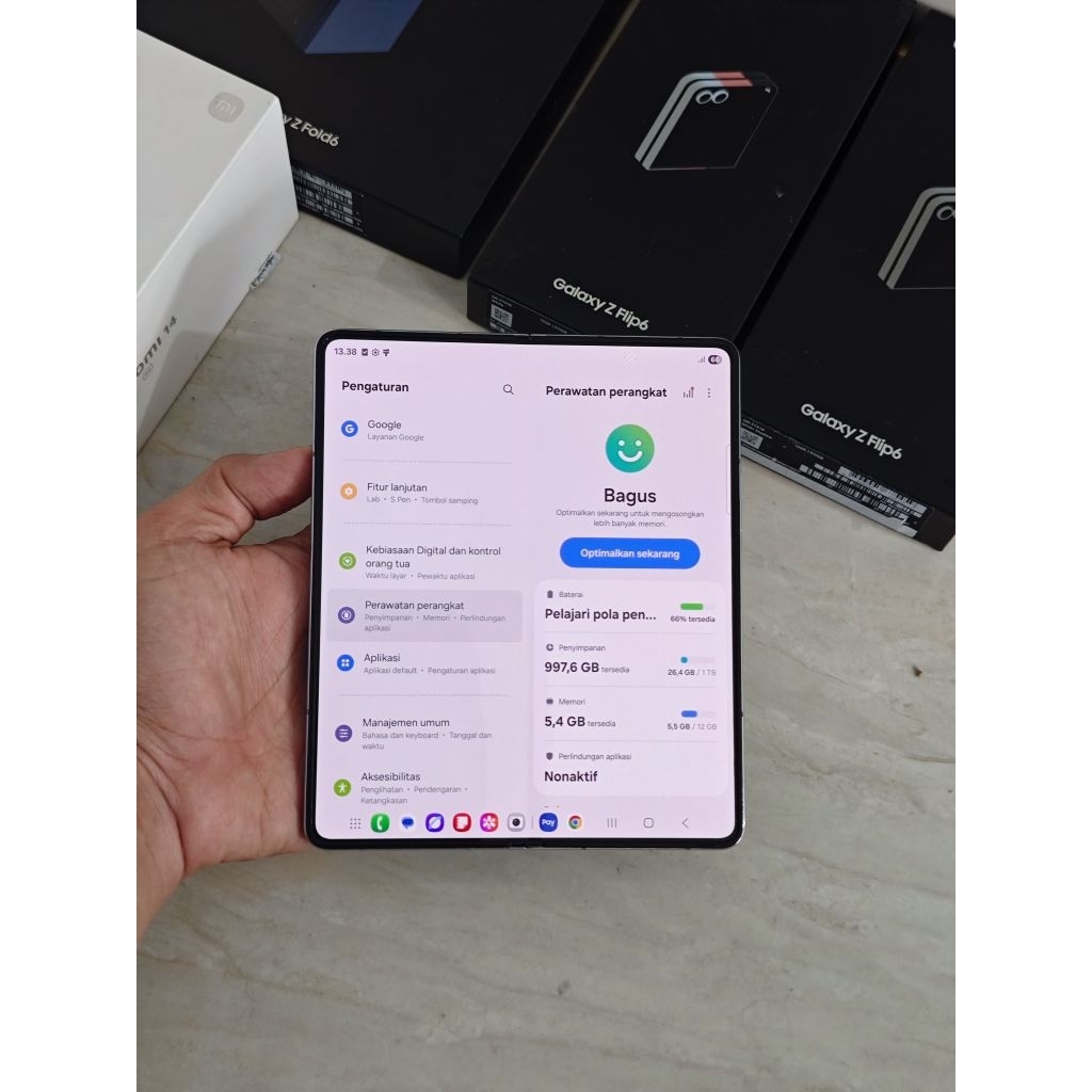 SEIN Z Fold 5 1TB Samsung Galaxy Z Fold5 12GB/1TB HP Seken Second Bekas Android Flagship