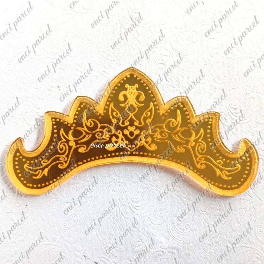 siger lampung model D lekuk 7 saibatin motif grafir mahkota tradisional suku ornamen dekorasi hiasan