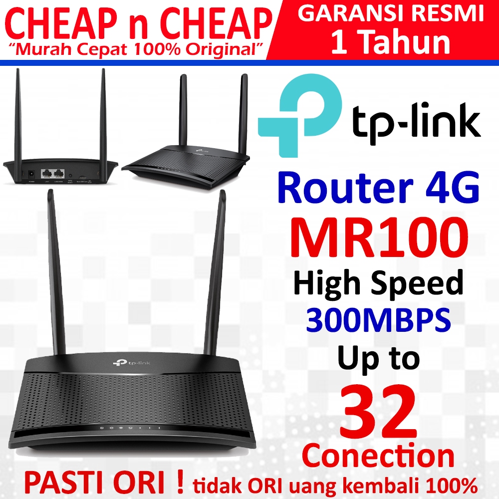 TP-Link TL-MR100 Router 4G LTE - TPLink MR 100 Sim Card