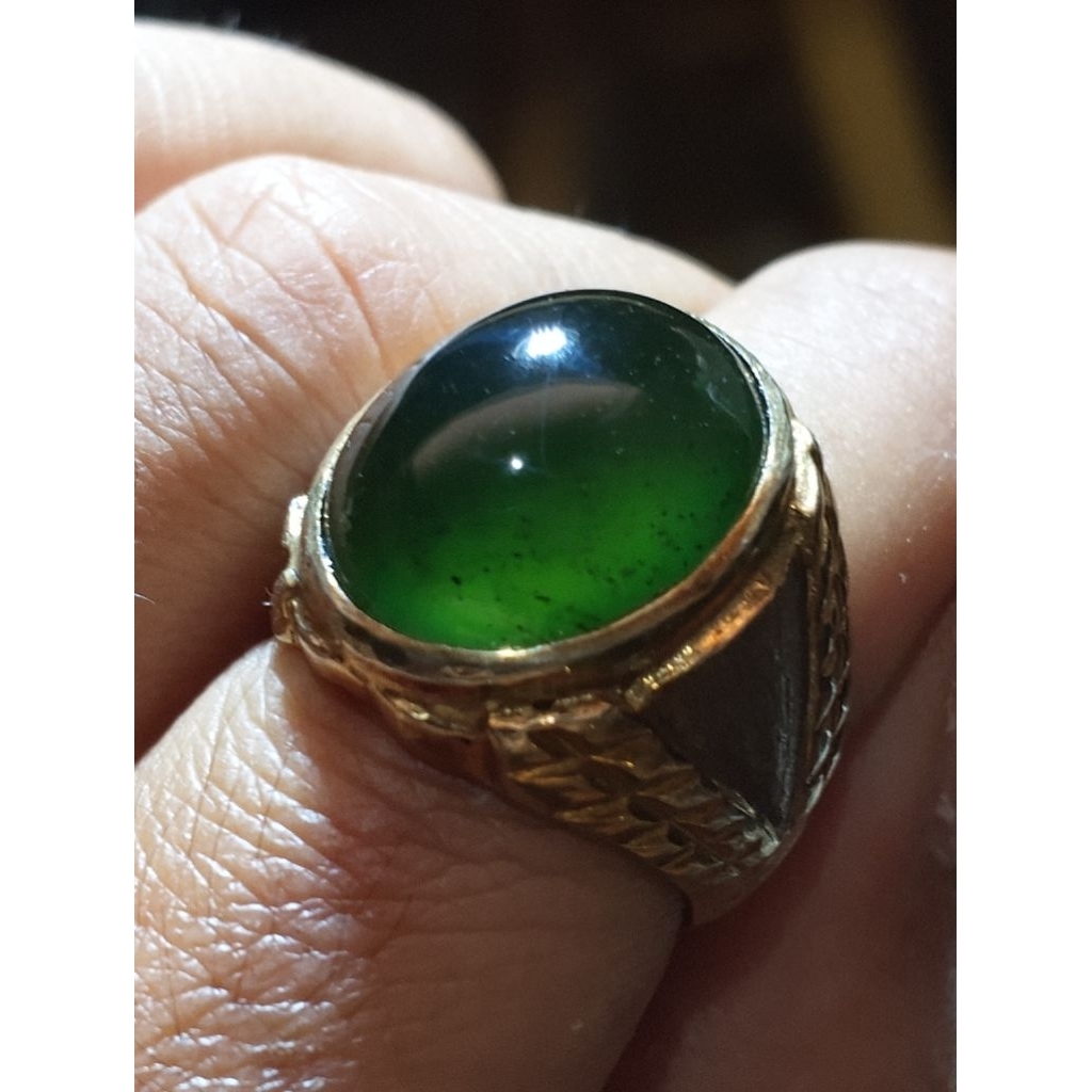 batu serpentine selasih hijau botol mirip garut ohen