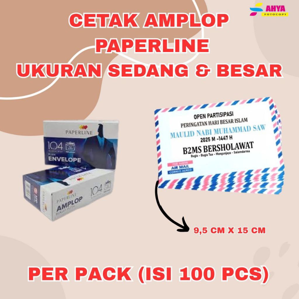 Cetak Amplop Custom Murah - Amplop Instansi Kantor + Logo