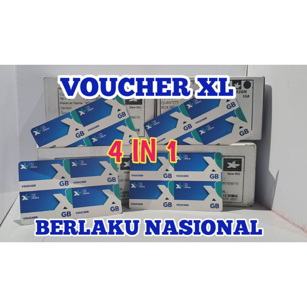 VOUCHER KOSONG XL 4 IN 1 BAHAN INJECT KUOTA