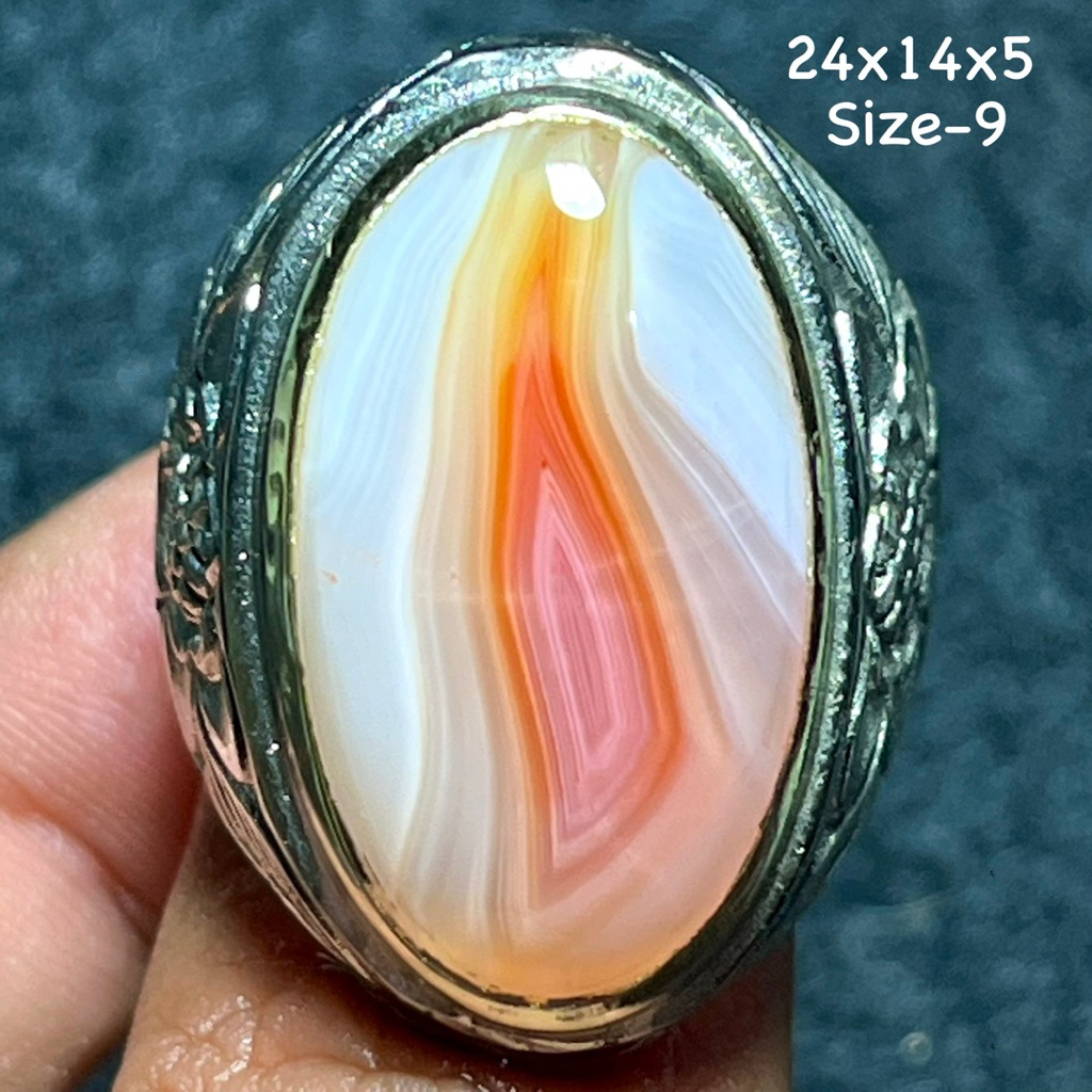 Cincin Batu Akik Natural Sulaiman (Asli Alam)