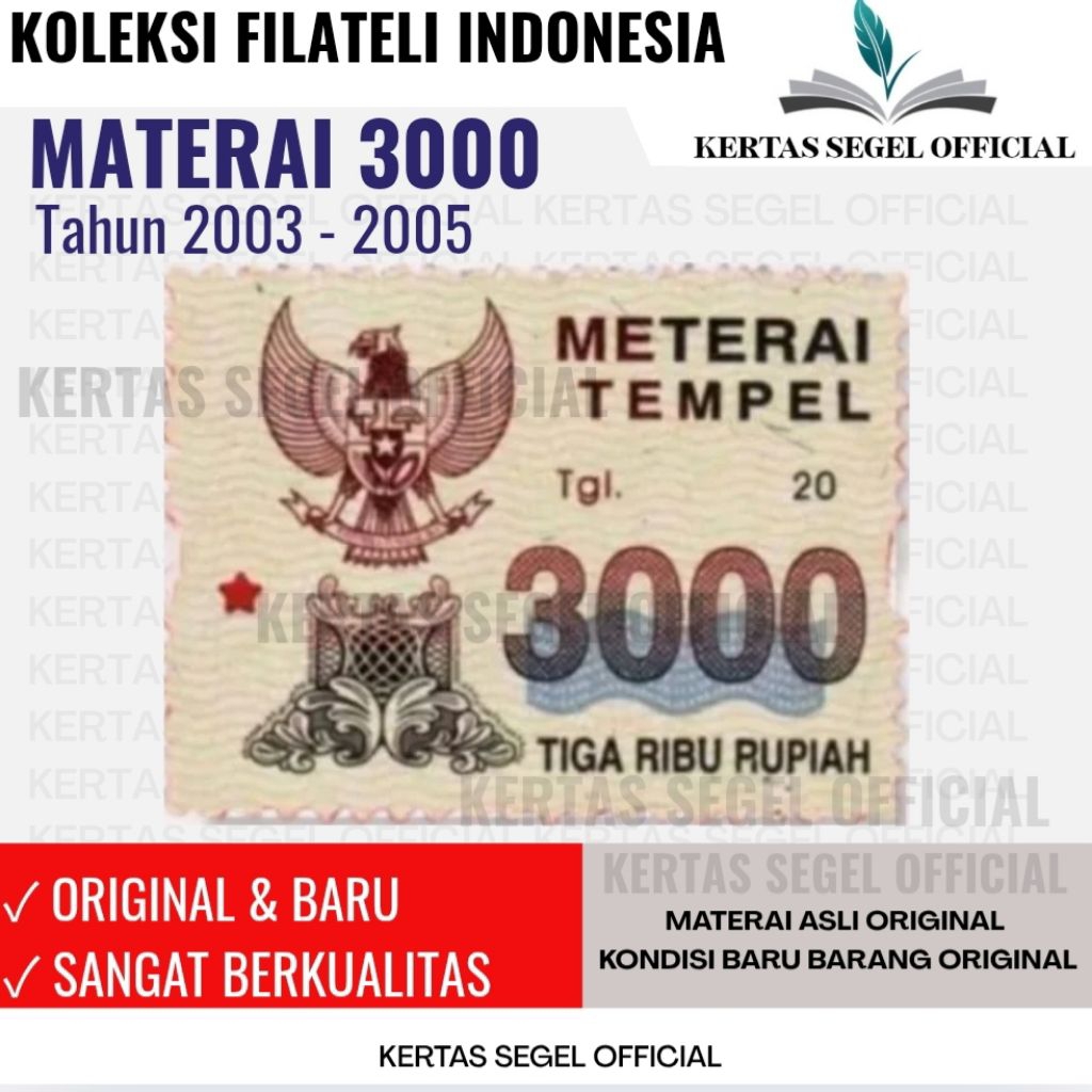 MATERAI 3000 TAHUN 2006 2007 2008 2009 ORIGINAL