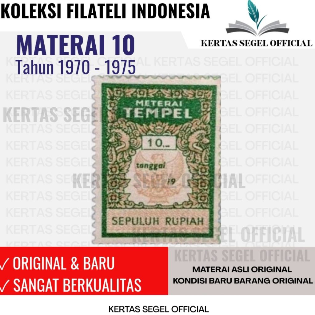 

MATERAI 10 RUPIAH TAHUN 1970 1971 1972 1973 1975 1975 ORIGINAL