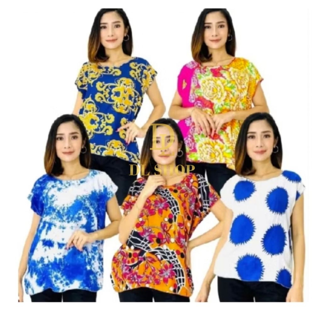 Baju Atasan Blouse Midi Murah / Blus Rayon