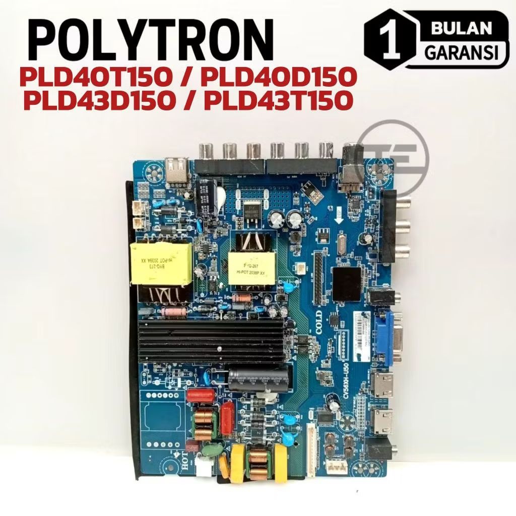 MB POLYTRON PLD40T150 / PLD40D150 MAINBOARD PLD43T150 / PLD43D150 MESIN TV LED POLYTRON PLD 40T150 P