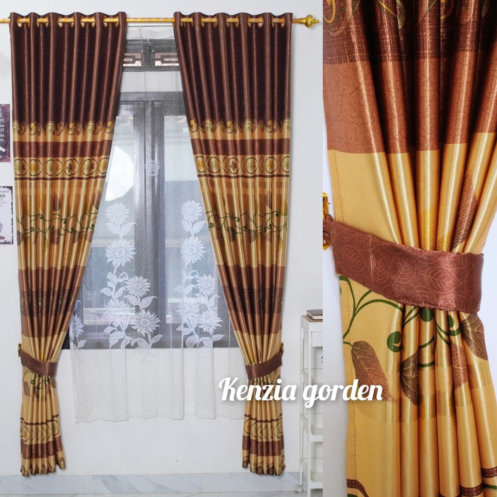 Gorden jendela pintu Rumah model smokring  terbaru bahan tebal lembut