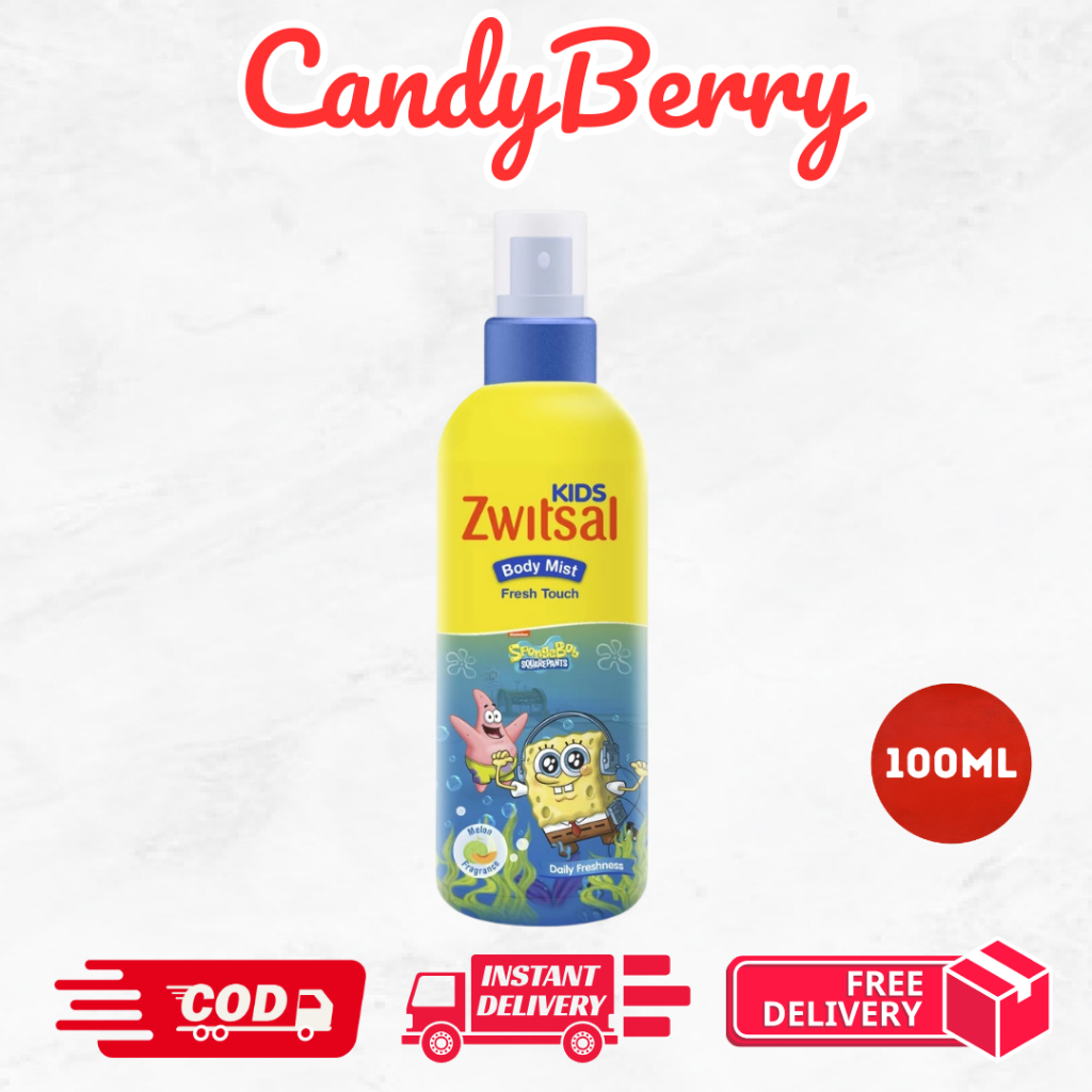 Zwitsal Kids Body Mist Spray Blue Fresh Touch Parfum Anak Kids 100ml CandyBerry