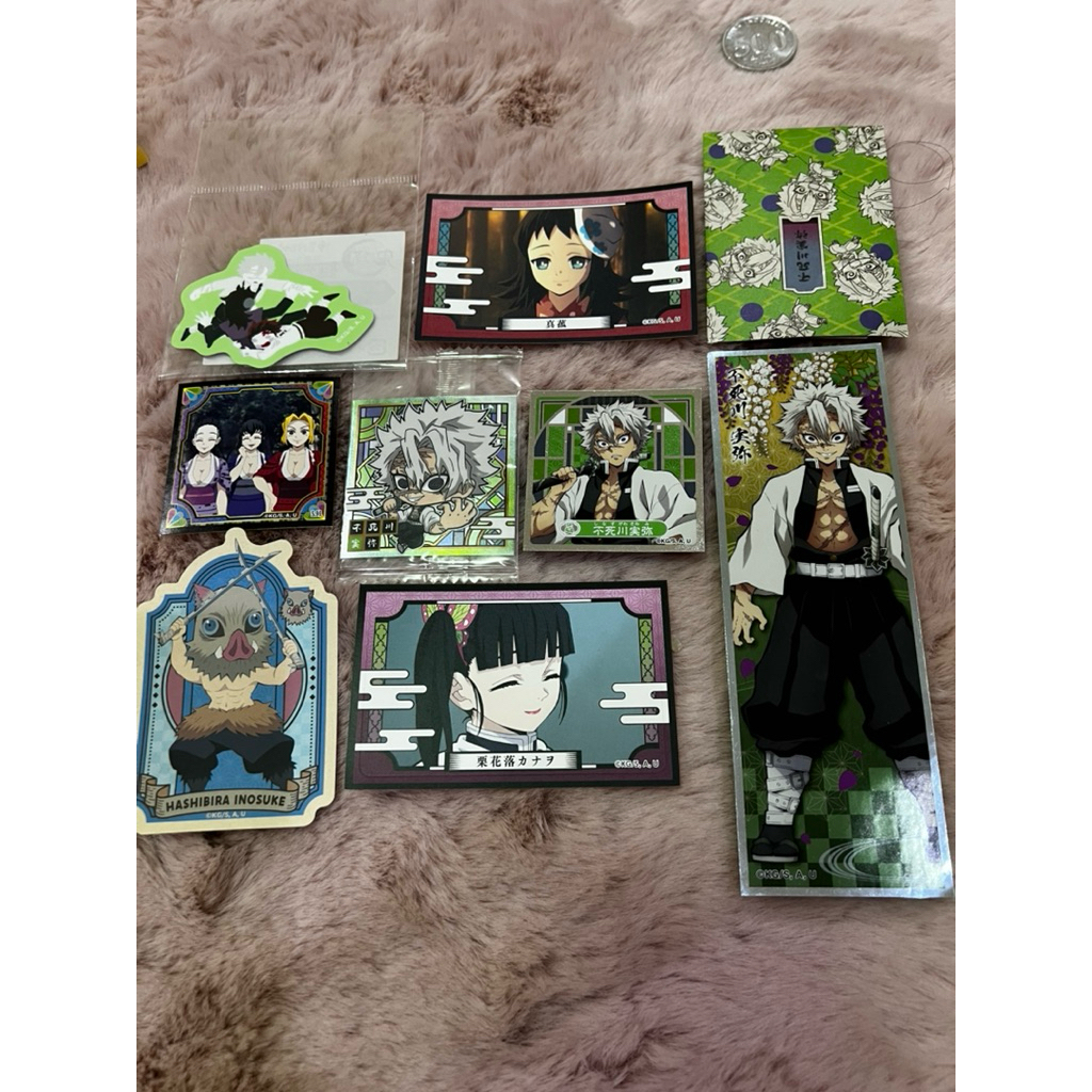 [OFFICIAL JAPAN MERCH] Sticker mix Kimetsu No Yaiba Demon slayer sanemi kanao Inosuke wafer card