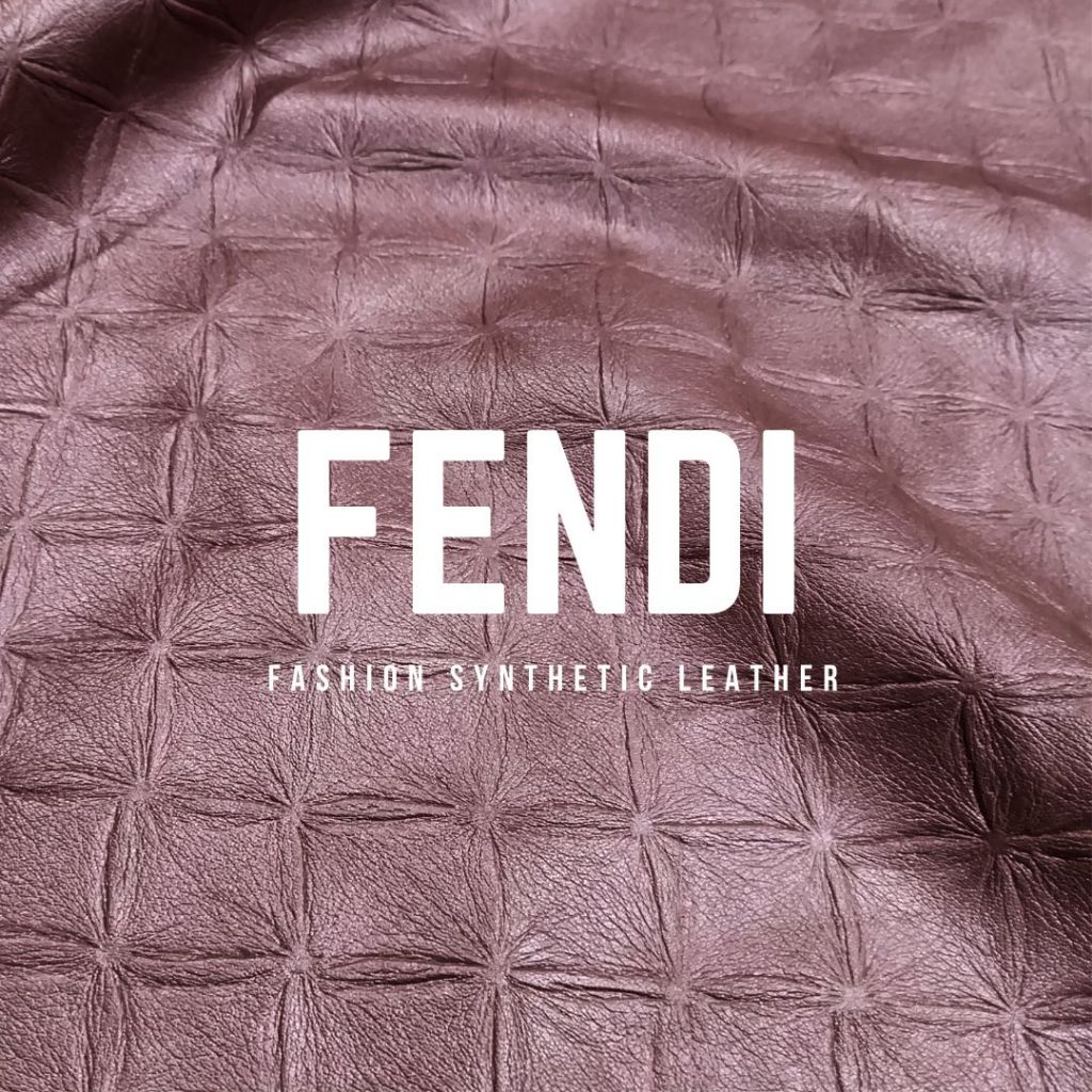Bahan Kain Oskar Kulit Oscar Sintetis Tas / Dompet Mengkilap Tebal Motif Wajik Diamond - Fendi (Sofa