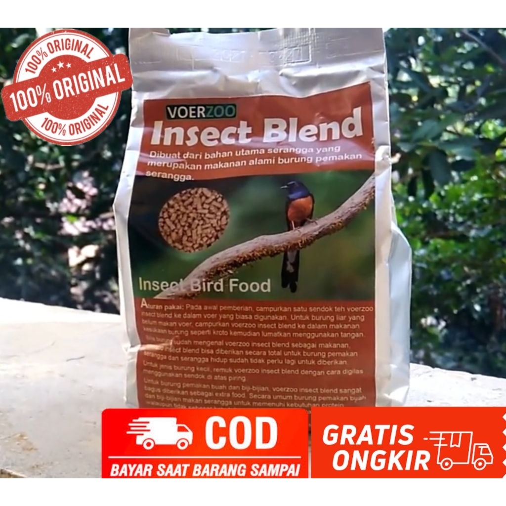 Voerzoo Insect Blend 225gr Pakan Burung Murai Kacer Cendet LovebirdKenari Pentet dll.