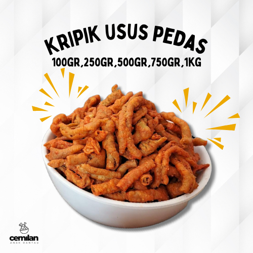 

USUS CRISPY PEDAS DAUN JERUK - KERIPIK USUS AYAM KRISPI RENYAH GURIH MURAH | CEMILAN ANAK RANTAU