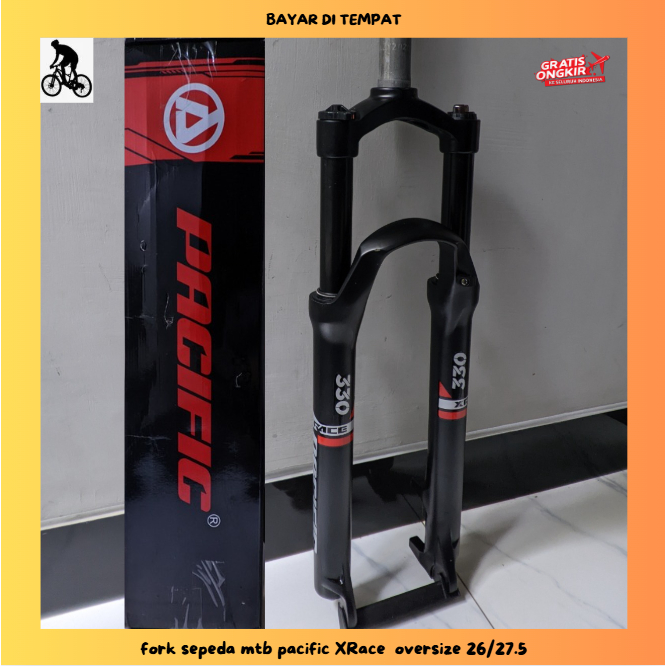 fork sepeda mtb pacific XRace  oversize 26/27.5