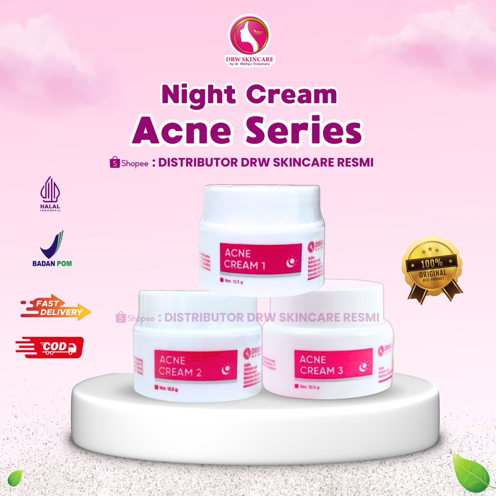 DRW SKINCARE cream malam ACNE NEW( totol jerawat / cream jerawat / obat jerawat)