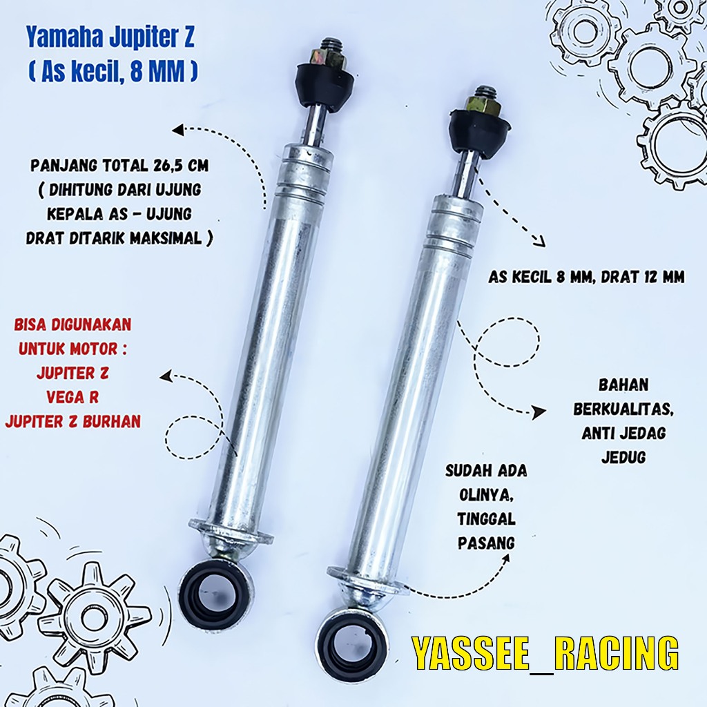 AS SHOCK BELAKANG JUPITER Z / VEGA R / JUPITER BURHAN / SHOCKBREAKER HIDROLIS JUPITER LAMA