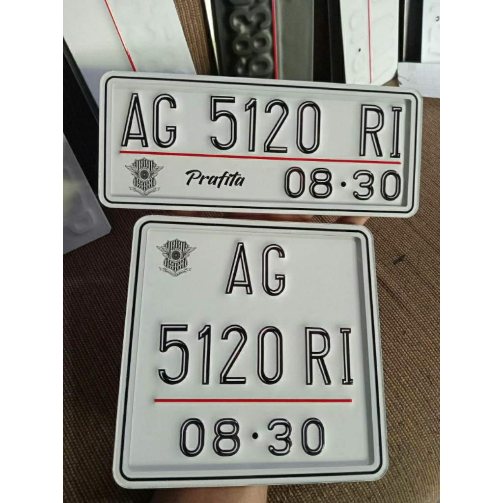 PLAT NOMOR MOTOR MIKA AKRILIK, VESPA METIC