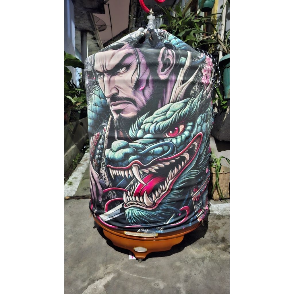 KRODONG MURAI BATU MUDA DEWASA GAMBAR NAGA FULL PRINT DESAIN MEWAH BAHAN TEBAL ADEM