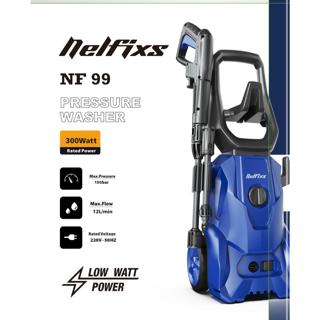 JET STEAM CLEANER NELFIXS NF99 LOW WATT POWER 200 bar