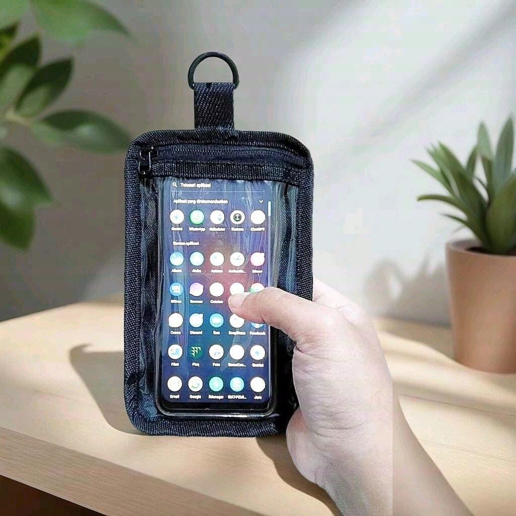 Tas Hp dan Uang Dompet gantung leher| Tas selempang Hp dan uang pria wanita termurah | Tas HP Pria W