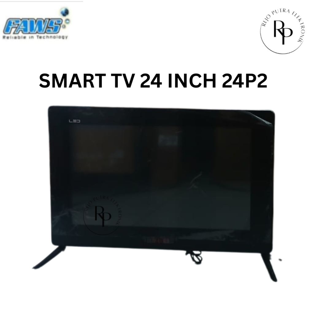 FAWS TV LED 24 INCH 24P2 SMART TV DIGITAL DVB T2 BEZELLESS FULL HD AUDIO DOLBY