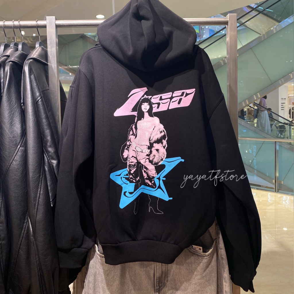 Hoodie Berskha Lisa Black Pink