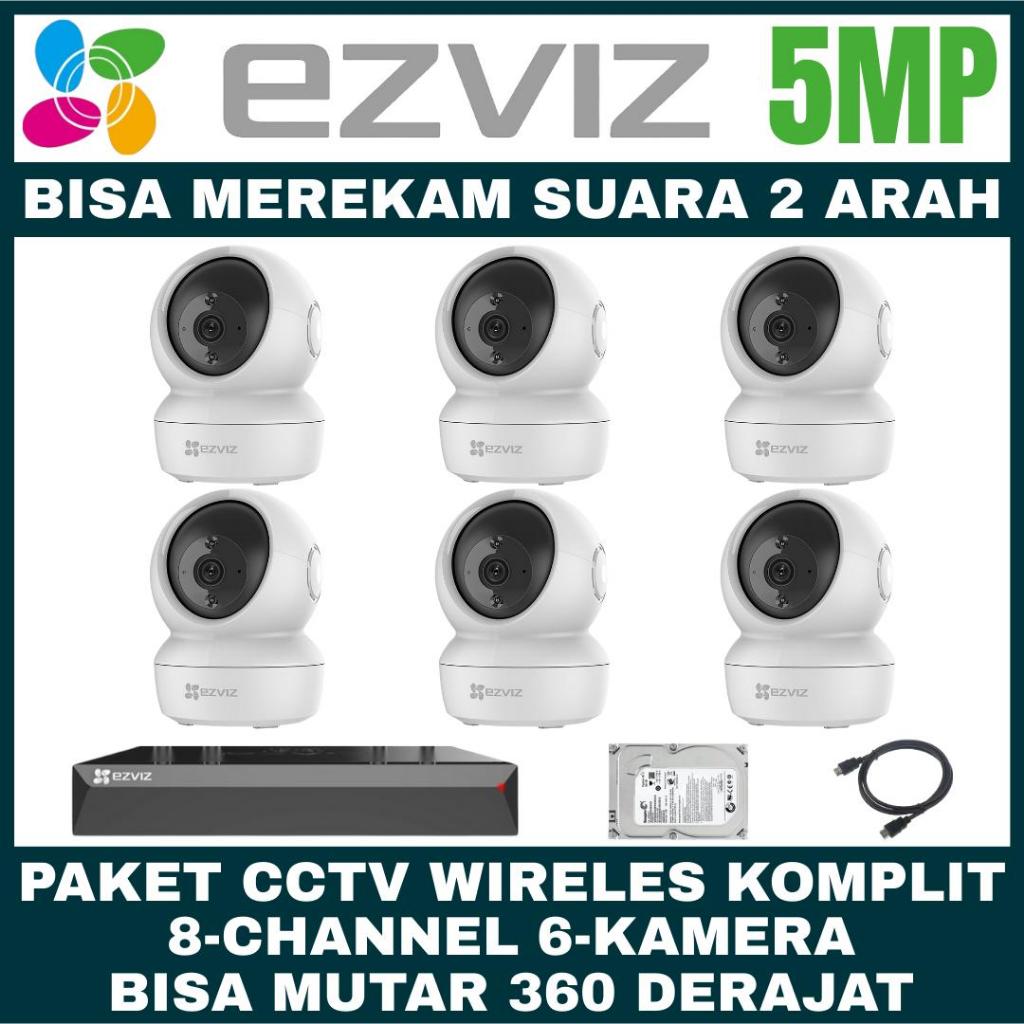 Paket CCTV EZVIZ 5MP 8 Channel 6 Kamera Wireless