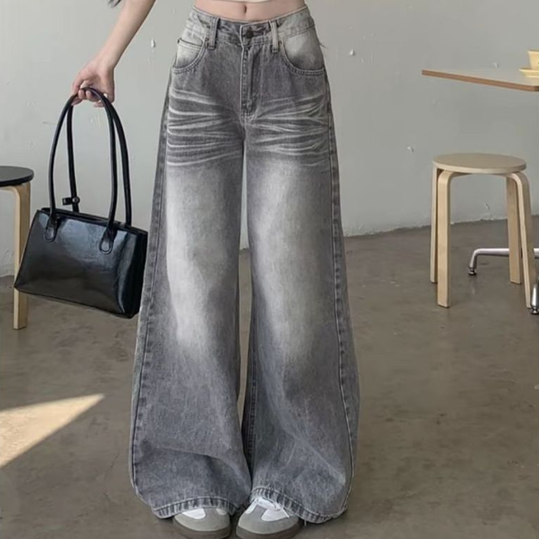 Highwaist Baggy Jeans Skena Hangover Loose Weekend Retro Korean Style kulot