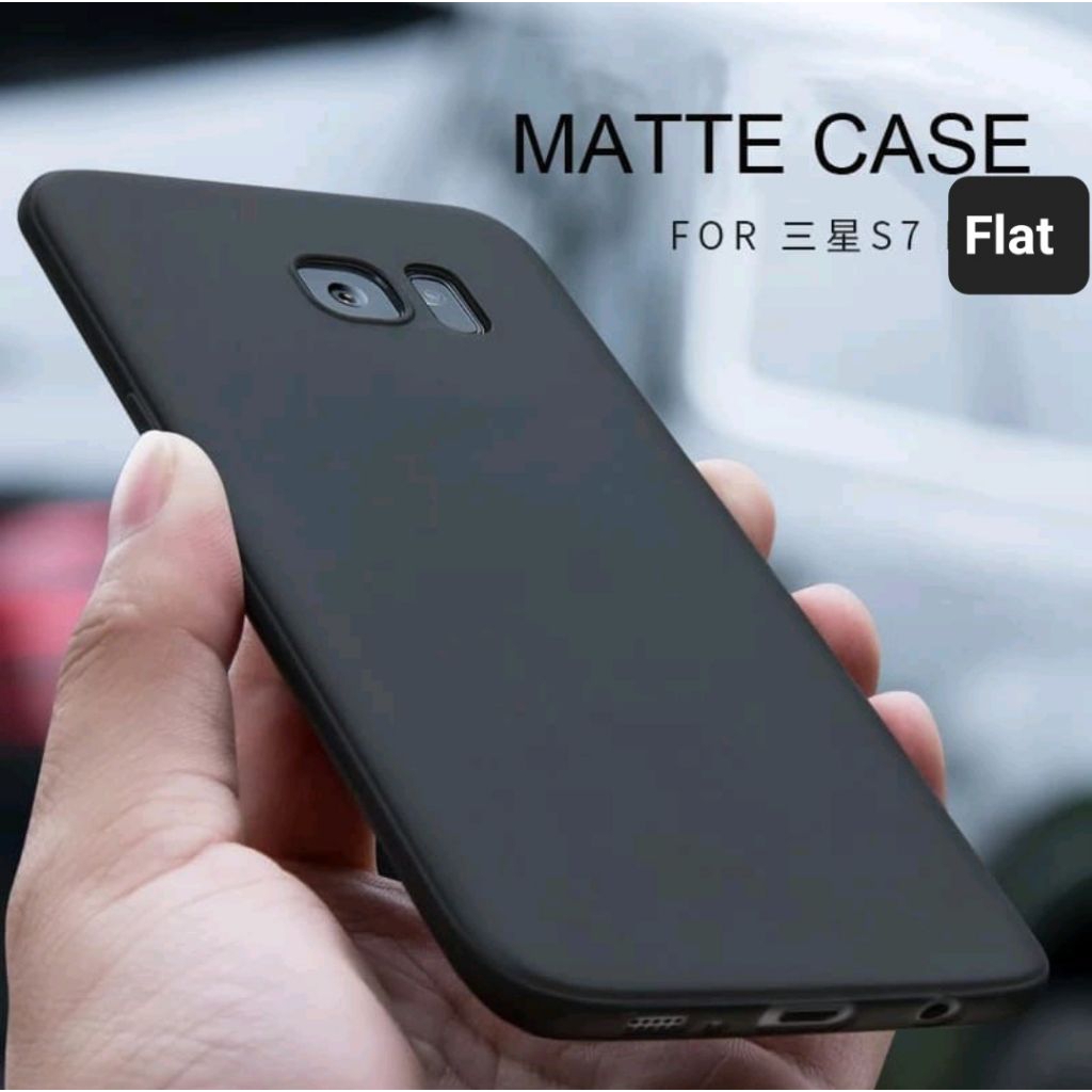 Softcase Blackmatte Samsung Galaxy S7 Flat S7 Edge Hitam docomo global