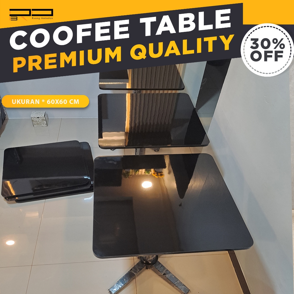 Meja makan restoran cafe desain minimalis kaki besi