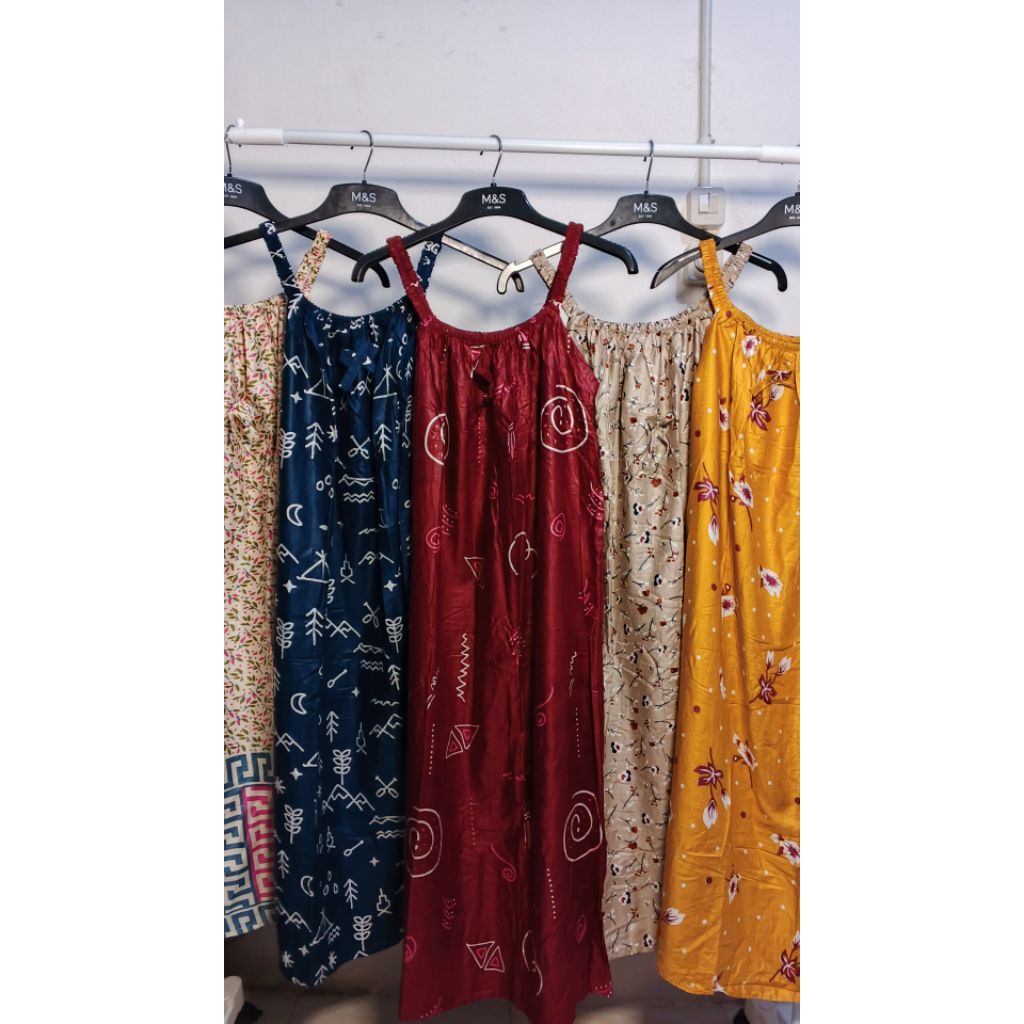 Daster Yukensi Jumbo ~ Daster Jumbo Yukensi tanpa Lengan Dress Yukensi Wanita Rayon Dewasa