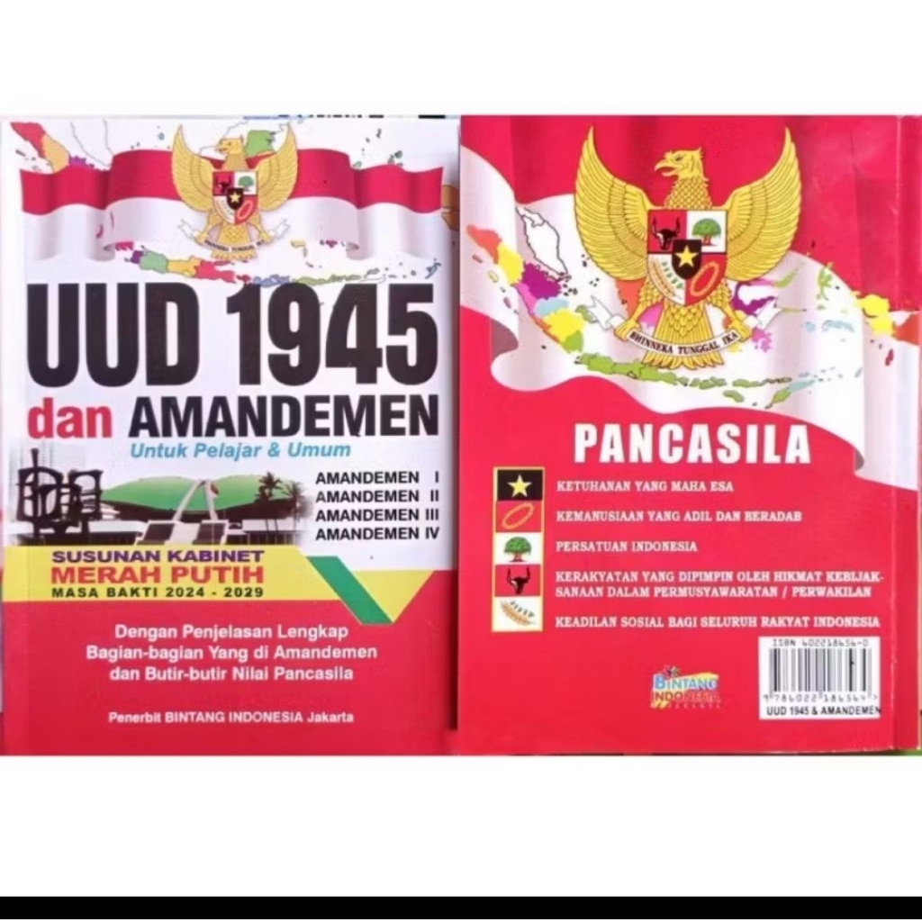 Buku UUD 1945 Lengkap Terbaru Ukuran A6 (Kecil) TIPIS