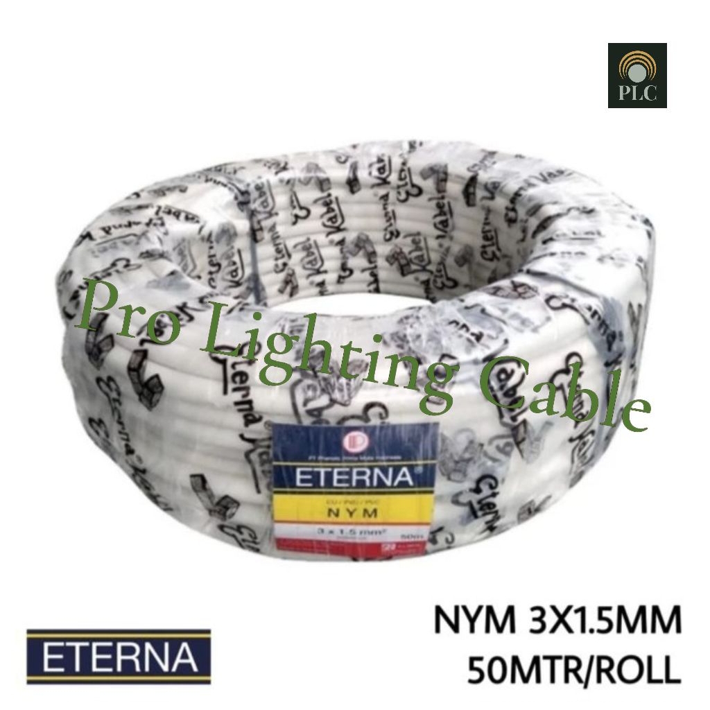 Kabel Eterna NYM 3X1,5 3X1.5 mm Rol 50 Meter