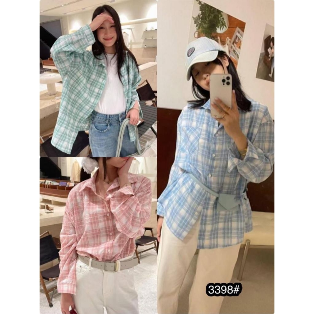 E051 kemeja atasan wanita import ainra outfit