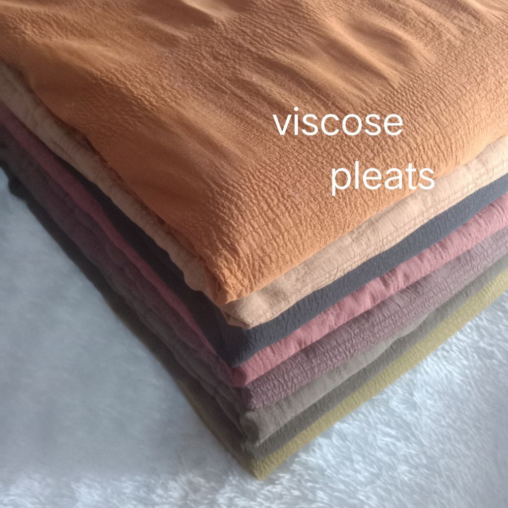kain viscose pleats,potongan