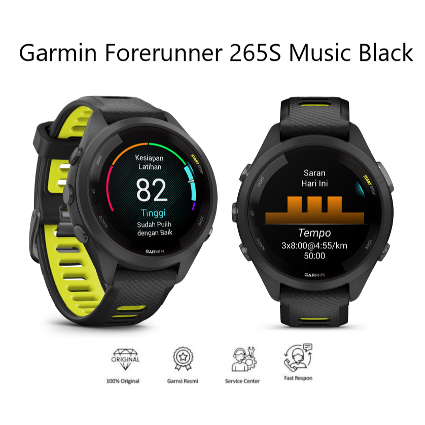 Garmin Forerunner 265S Music Black - Garmin Forerunner 265S Music - Black Original